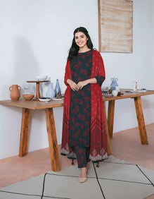 Azmira khaddar 3pcs printed