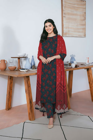 Azmira khaddar 3pcs printed