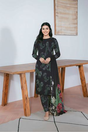 Azmira khaddar 3pcs printed